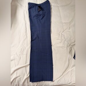 Banana Republic Navy Blue Plaid Trousers